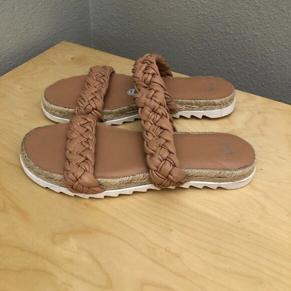 MARC FISHER Jaimee Espadrille Leather Slides - Picture 6 of 11